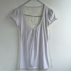 Scoop Neck T-Shirt With Lace Detail
